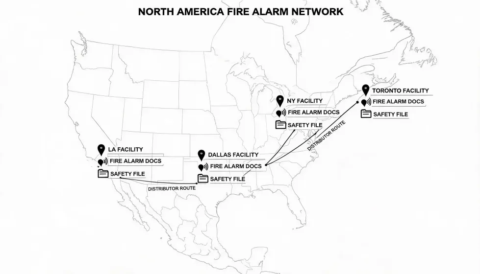 Facility footprint map