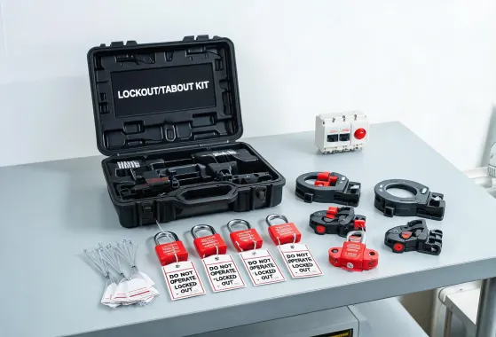 Lockout kit for alarm service
