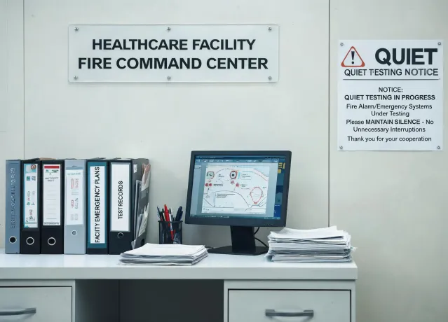 Healthcare fire command center