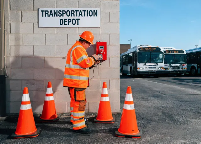 Transport facility fire alarm