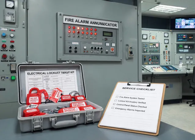 Utility control room alarm panel